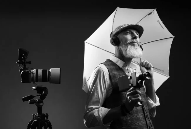 gérer la lumière avec un parapluie